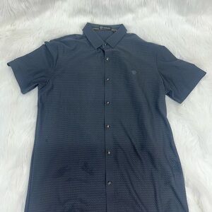 Versace Dark Blue Casual Button Down Shirt